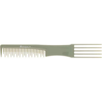 Расческа рабочая DEWAL ЭКОНОМ OLIVE для начеса, с пластмассовой вилкой, 19 см
